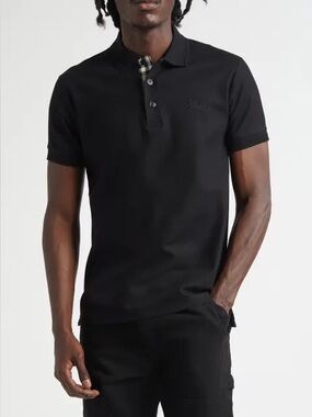 Burberry Classic Check Polo - Black